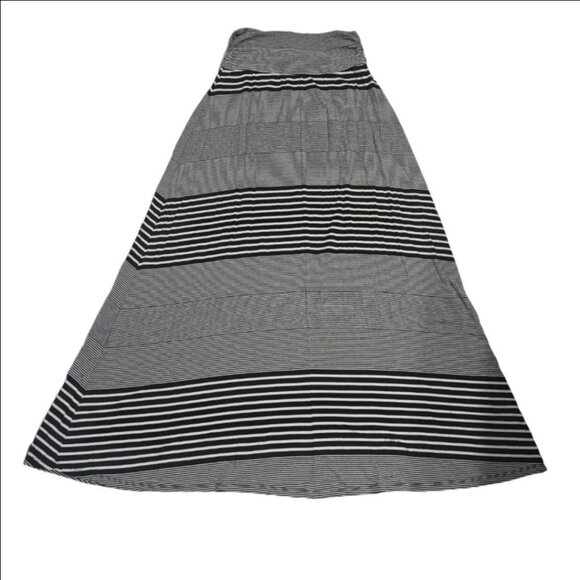 Merona Black White Striped Strapless - Picture 1 of 5